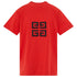 Givenchy Embroidered Logo Oversized Red T-Shirt L